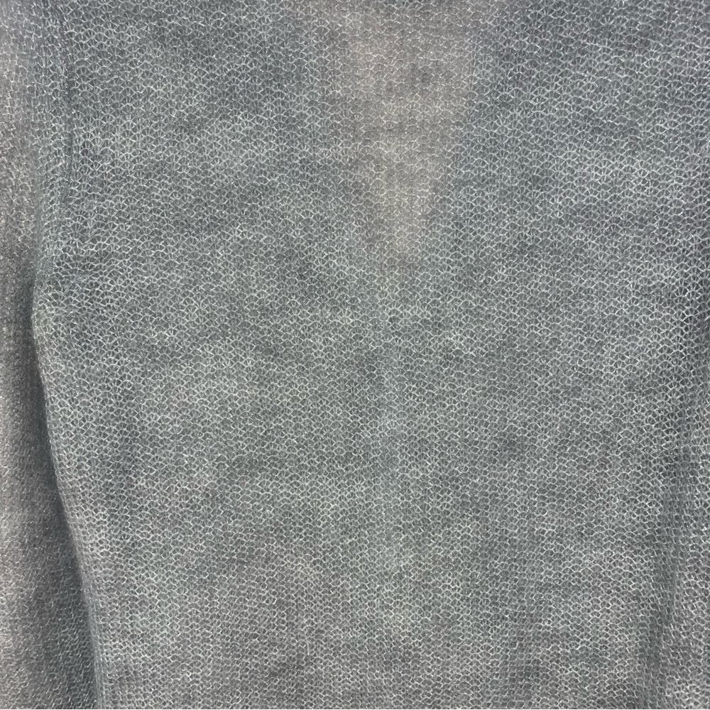 Ann Taylor Super Kid Mohair Blend Fine Open Knit Crystal Button Sweater - Picture 10 of 11